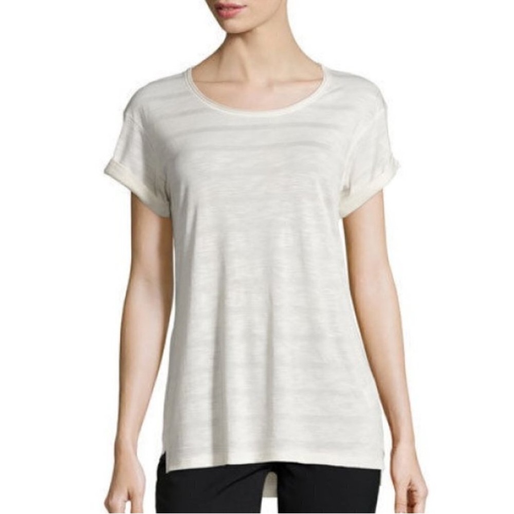 Vince - Stripe Tee With Rolled Trim